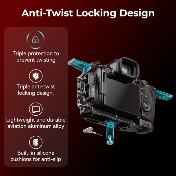 SMALLRIG Black Mamba Camera Cage for Canon EOS R5 Mark II, Aluminum Alloy Camera - Picture 7 of 8